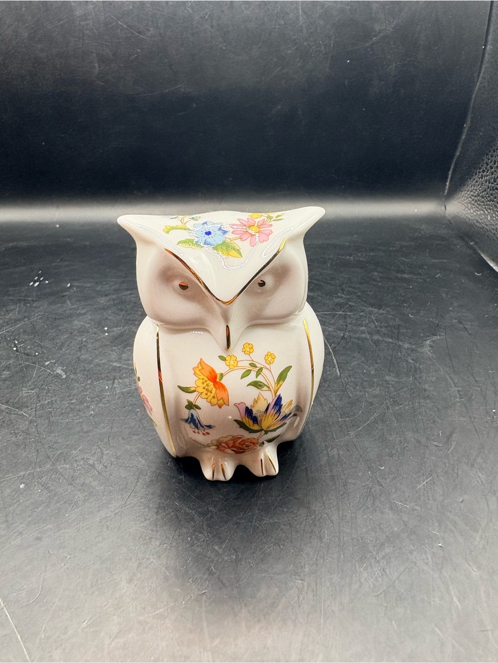 Ansley “Cottage Garden" fine bone china owl box